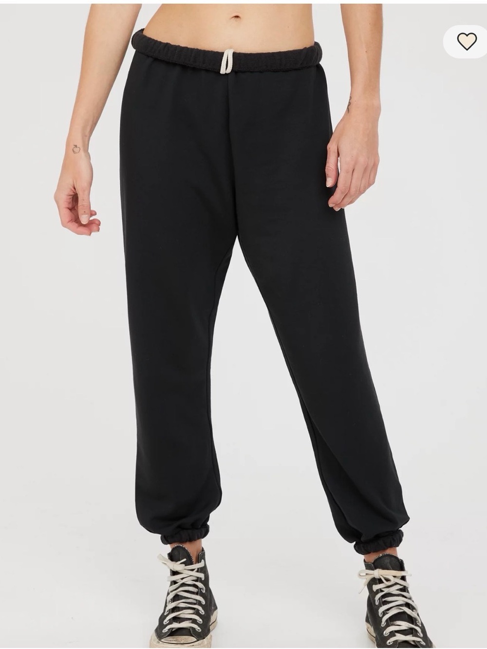 aerie Black Drawstring Jogger Pants